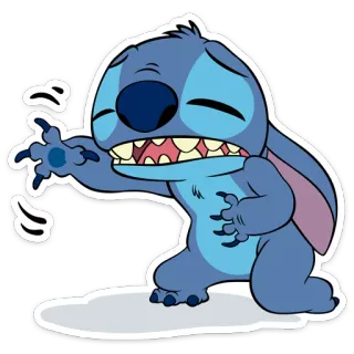 🤒 Stitch мультфильм, персонаж, Стич, милый, синий whatsapp sticker