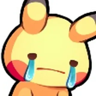 😭 piangere, triste, meme, emoji, kawaii, cartone animato telegram sticker