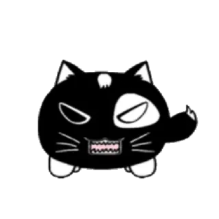 😠 gato, animal, pegatina, dibujo animado telegram sticker