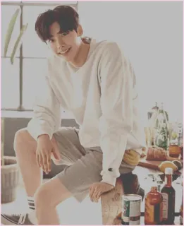 🥂 man, sitting, table, food, indoors, person, kitchen, smiling telegram sticker