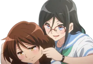 😐 Anime, Mädchen, Freundschaft, Niedlich, Schule telegram sticker