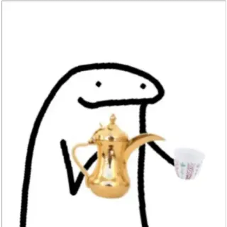 🤛 koffie, arabisch, pot, kop, traditioneel, drank, drankje telegram sticker