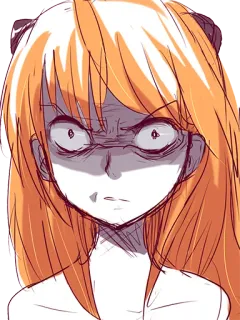 😠 anime, manga, angry, girl, illustration, cartoon, expression telegram sticker