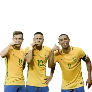 🤙 calcio, soccer, brasile, squadra, giocatori, festa whatsapp sticker