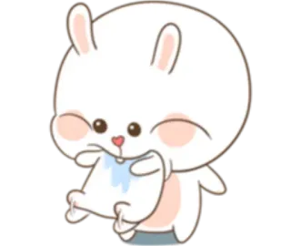 😋 bunny, cute, animal, cartoon, rabbit, kawaii telegram sticker