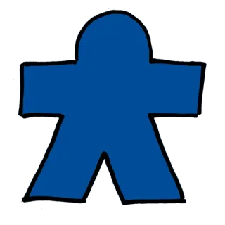 👕 Meeples, Brettspiel Figuren, Spielsteine, Blau, Abstrakte Figur, Spielfigur telegram sticker