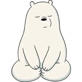 😒 Ice Bear We Bare Bears Bär, Cartoon, Tier, Figur, Eisbär, We Bare Bears whatsapp sticker