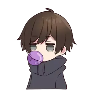 😪 anime, cute, lollipop, chibi telegram sticker