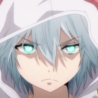 📱 Anime, Charakter, Hoodie, Augen, Portrait telegram sticker