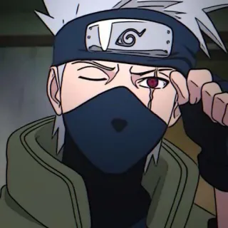 🌝 Kakashi Naruto 动漫, 忍者, 卡卡西, 鸣人, 万花筒写轮眼, 写轮眼, 血 telegram sticker