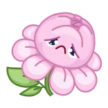 🥺 цветок, грустный, растение, мультфильм whatsapp sticker
