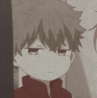 😑 Anime, Cartoon, Figur, Junge, Traurig, Schmollen telegram sticker