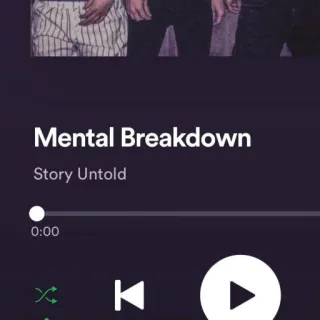 🙂 Mental Breakdown Story Untold música, spotify, canción, audio, lista de reproducción whatsapp sticker