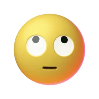 🌟 Emoji, Rollende ogen, Sarcastisch, Expressie, Geel telegram sticker