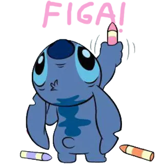 🐨 Stitch FIGHT Lilo & Stitch, cartoon, fight, cute, blue, animation telegram sticker