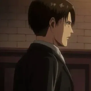 ☕ Levi Ackerman Attack on Titan Anime, Personaje, Levi Ackerman, Ataque a los Titanes, Manga telegram sticker