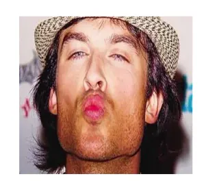 😘 Ian Somerhalder attore, celebrità, ritratto, uomo, cappello, broncio telegram sticker