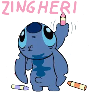 🐨 Stitch ZINSCHERI cartoon, drawing, Stitch, cute telegram sticker