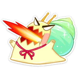 😡 siput, api, marah, kartun, hewan whatsapp sticker