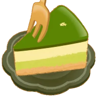 😊 tarta, postre, matcha, comida, dulce, cheesecake, verde whatsapp sticker
