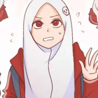 ℹ️ Hijab, Anime, Karakter, Wanita, Kartun, Muslim telegram sticker