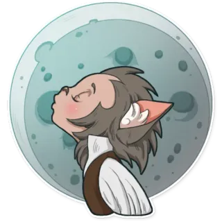 🌕 Werwolf, Katze, Mond, Fellwesen, Tier whatsapp sticker