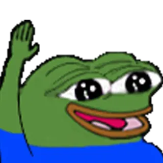 👋 Pepe the Frog pepe, 青蛙, 表情包, 网络, 挥手 telegram sticker