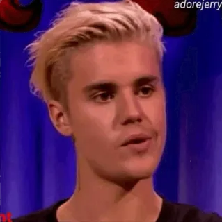 😐 Justin Bieber adorejerry 有名人, 歌手, ミュージシャン, 人物, ポートレート, 男性 telegram sticker