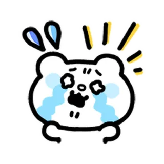 💨 หมี, ร้องไห้, เศร้า, การ์ตูน, น้ำตา, อารมณ์, คาวาอิ telegram sticker