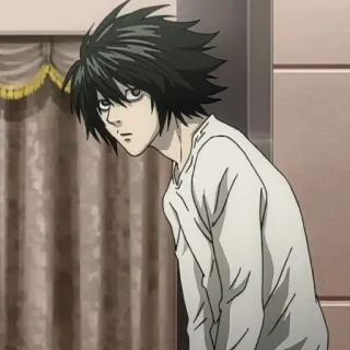 🍎 L Death Note Anime, Death Note, L telegram sticker
