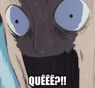 😱 QUÊÊÊ??!! 动漫, 震惊, 惊讶, 卡通, 表情, 反应 telegram sticker