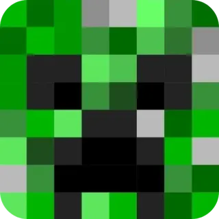 🔳 Creeper Minecraft Creeper, Minecraft, Trò chơi điện tử, Nghệ thuật Pixel, Màu xanh lá cây, Quái vật telegram sticker