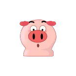 😳 porco, desenho animado, animal, fofo, adesivo telegram sticker