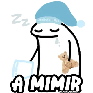 🥱 A MIMIR sleeping, sleep, tired, teddy bear, cute telegram sticker