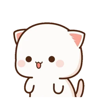 💬 แมว, น่ารัก, สติกเกอร์, การ์ตูน, สัตว์, ลูกพีช, คาวาอิ telegram sticker