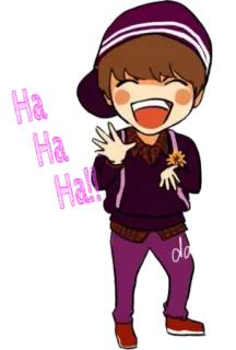 😂 Ha Ha Ha! 漫画, 笑い, 幸せ, 笑顔, キャラクター, 楽しい telegram sticker