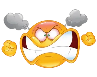 😠 angry, emoji, frustrated, expression, cartoon, aggression whatsapp sticker