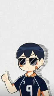 ©️ Tobio Kageyama Haikyuu!! アニメ, ハイキュー!!, 影山, バレーボール, 漫画, キャラクター, スポーツ whatsapp sticker