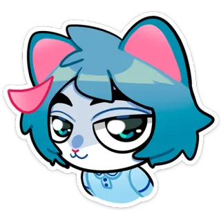 😏 Kreskówka, Słodki, Zwierzę, Postać, Naklejka telegram sticker