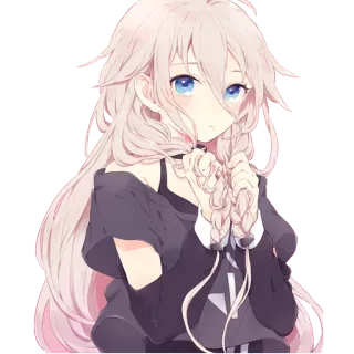 🙁 アニメ, 女の子, 可愛い, イラスト, 漫画, キャラクター telegram sticker