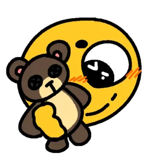 🥺 Emoji, Urso de pelúcia, Fofo, Kawaii telegram sticker
