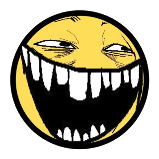 😄 Meme, Trollface, Mem internetowy, Humor, Śmieszne, Wyrażenie, Komiks whatsapp sticker