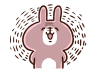 👿 konijn, konijntje, cartoon, dier, sticker, schattig, personage telegram sticker