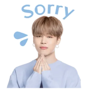 🙏 Jimin Sorry excuse, kpop, jimin, désolé, suppliant, mignon, pardon telegram sticker