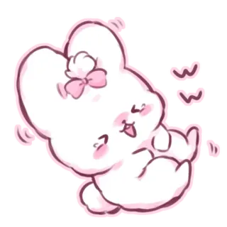 📩 bunny, cute, cartoon, pink, kawaii, sticker telegram sticker