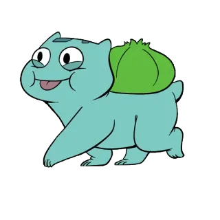 nekoama bulbasaur(by @TelegaUzername) telegram stickers