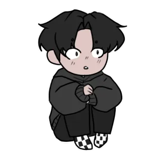 😨 Chibi, Anime, Lindo, Dibujos animados, Personaje, Pegatina whatsapp sticker