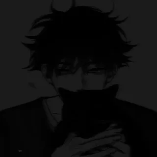 🔗 anime, kot, mroczny, emocjonalny, chłopak telegram sticker