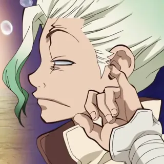🧪 Senku Ishigami Dr. Stone anime, cartoon, senku, dr stone, funny, expression telegram sticker
