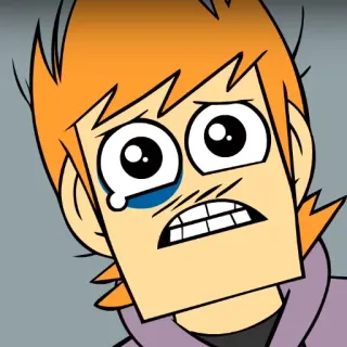 😢 Matt Eddsworld การ์ตูน, เศร้า, ร้องไห้, อารมณ์เสีย, ตัวละคร whatsapp sticker